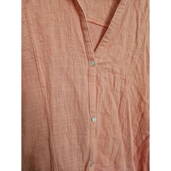 LUCKY Brand Womens Large Button Up Front Blouse Top Shirt Lightweight - Picture 2 of 6